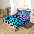 thumbnail image 2 of Retro Brown Leopard Duvet Cover King,Cheetah Print Bedding Set ,Wild Animal Skin Texture Comforter Cover,Abstract Art Bed Sets with 2 Pillowcases Zipper Ties, 2 of 5