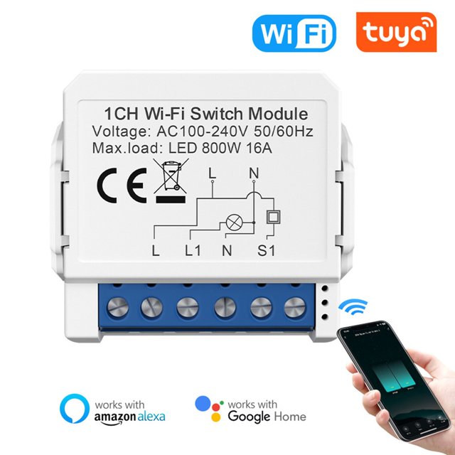 Disjoncteur WiFi Intelligent: Contrôlez les Lumières et Plus avec la Télécommande et la Voix