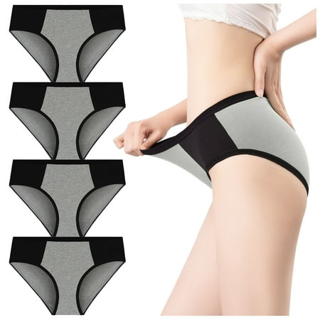 

ZHUASHUM Women High Waist Panties Patchwork Briefs