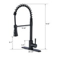 thumbnail image 2 of CoSoTower Commercial Kitchen Sink Faucet with Deck Plate Matte Black, 2 of 6