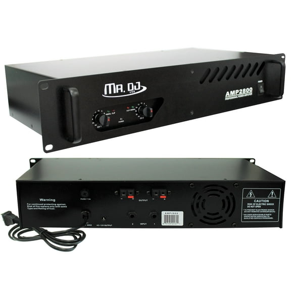 MR DJ AMP2800<BR/> 800W MAX, 2-channel 300 watts RMS bridgeable dynamic series PA DJ power amplifier