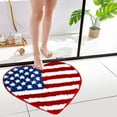 thumbnail image 3 of Ybomd Under $5 4th of July American Flag Heart Shaped Bathroom Rugs Non Slip Patriotic Red White and Blue Rug Mat Washable Welcome Mats for Front Door Independence Day Memorial Day Bedroom H, 3 of 6