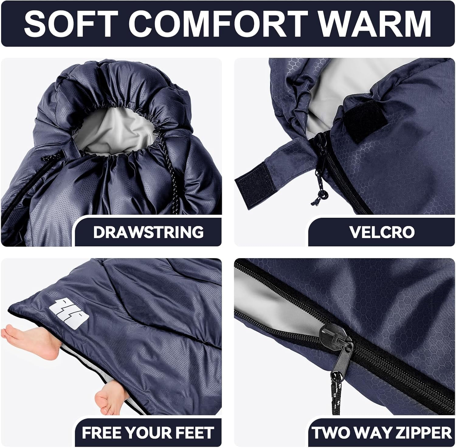 Sleeping Bags for Adults Cold Weather & Warm,Backpacking Camping Bag Tall Girls Boys,Lightweight,Compact,Waterproof Gear Traveling,Hiking,Hotel,Outdoor Indoor
