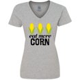 thumbnail image 3 of Inktastic Eat More Corn Women's V-Neck T-Shirt, 3 of 5