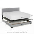 thumbnail image 4 of Furinno Pessac Fabric Upholstered Bed Frame with Wooden Slat Support, King, Glacier, 4 of 6