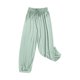 thumbnail image 1 of Odeerbi 2-13 Años Niñas Hielo Seda Pantalones de Deporte Deportivo Entrenamiento de Verano Pantalones de Jogger de Color Sólido Suelto Joggers Casuales, 1 of 5