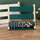 thumbnail image 3 of Exhibidor de joyas de 3 niveles, organizador vertical para pulseras y cabello. Franela Verde, 3 of 9