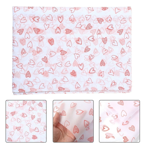 unbranded Papel De Envoltura Floral Rojo Para Bouquets Con De Corazones Ideal Para Manualidades Y Regalos