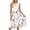 *9-White, variant on VBVC Women's Floral Print Sleeveless Midi Dress , Ladies' Crew Neck Pleated Waist Casual Dress , Summer Stretchy Vacation Sundress For Women,Sky Blue,S-2XL