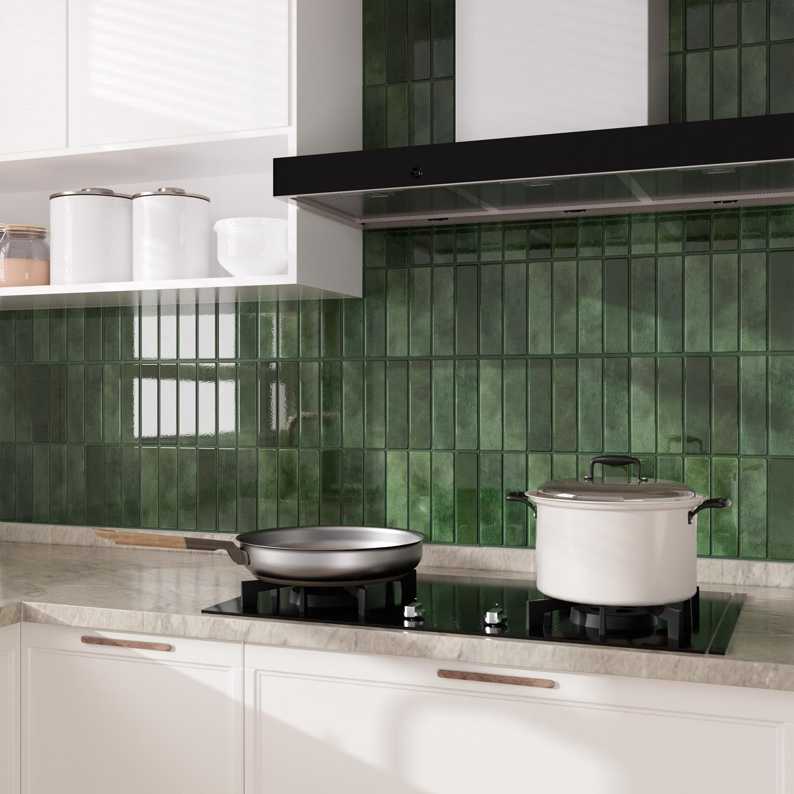 Peel And Stick Backsplash 10-sheets Of 11.42'' X 9'' Self-adhesive 3d Wall Tile For Kitchen  Bathroom