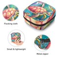thumbnail image 3 of Sea Turtle Pad Bag Period Bag Sanitary Pad Storage Bag - Mini Pouch for Period - Velvet, Sponge, and Oxford Fabric - 4.7x6.6x6.6 in, 3 of 6