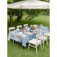 thumbnail image 6 of Outdoor Table Cloth with Umbrella Hole and Zipper, Octopus Waterproof Rectangle Tablecloth 54"x80", Blue Coastal Starfish Ocean Coral Nautical Washable Table Cover for Outside Party Patio Picnic, 6 of 7