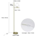 thumbnail image 4 of FanhSbrocade Glass Globe LED Floor Lamp Acrylic Lampshade  for Living Room, Bedroom Office, Energy Saving, E26 Bulb include, 4 of 9