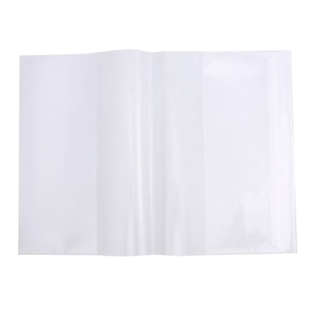 BRIGHTFUFU 5 protectores de plástico transparente impermeables para libros de texto de 16 quilates.