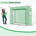 thumbnail image 3 of Spaco Outdoor Portable Walk-in Greenhouse with PE Cover Heavy-Duty Metal Frame Roll-up Zipper Door, Greenhouse for Indoor Backyard Outside, 3 of 8