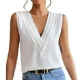 thumbnail image 2 of Sleeveless Tops for Women 2026 Summer Deep V Neck Business Dressy Casual Office Work Tank Top Blouse, 2 of 6