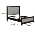 thumbnail image 5 of Nex Modern Queen Bed, Stylish Black Wood Frame, Vegan Faux Leather Padding- Saltoro Sherpi, 5 of 5