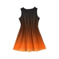 thumbnail image 3 of Abcomgle Girls Summer Dress Size 7-8 Casual A-Line Sleeveless Tank Dresses Gradient Crew Neck Swing Holiday Sundresses for 4-14t Kids,Orange,12-13Years, 3 of 4