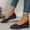 Dark Blue, variant on Women's Shoes Round Toe Ballet Dressy Comfortable Slip On Low Wedge Shoes Walking Shoes Outdoor Cozy Soft Work Flats Black 38(US-7)
