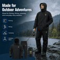thumbnail image 4 of TIDEWE Rain Suit for Men and Women, Waterproof Breathable Lightweight 2 Piece Rainwear Set with Jacket and Pants for Outdoor Use, 4 of 9
