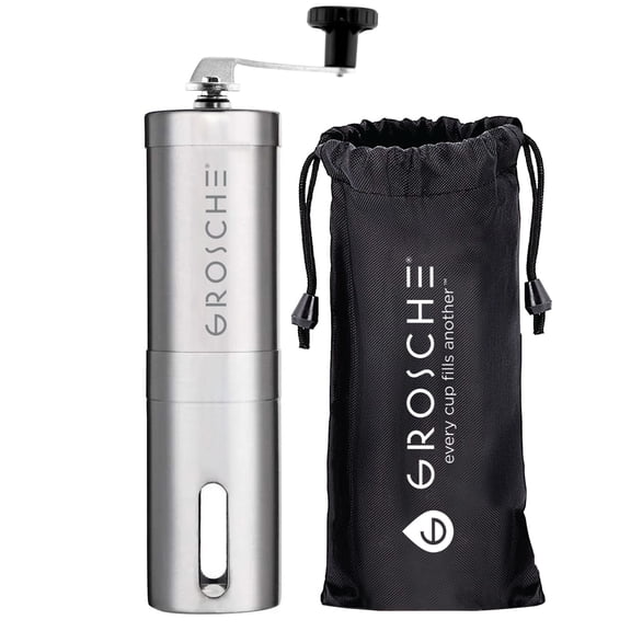 GROSCHE BREMEN MINI Manual Coffee Grinder hand burr grinder with Storage Pouch