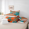 thumbnail image 6 of jejeloiu Football Sport City 7-Piece Twin Bedding Sets,Cyan Orange Bedding Comforter Set For Ball Gamer Reversible, 6 of 8
