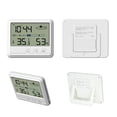 thumbnail image 3 of Indoor Hygrometer Thermometer with Time Date Week Backlight LCD Display Clock Calendar USB Desk Electronic Temperature Humidity Meters with Bracket for Home Greenhouse Cellar, 3 of 7