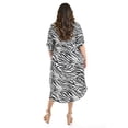 thumbnail image 3 of Vestido Largo Animal Print Roman Fashion Tallas Extras 1765 Negro Animal Print 40, 3 of 6