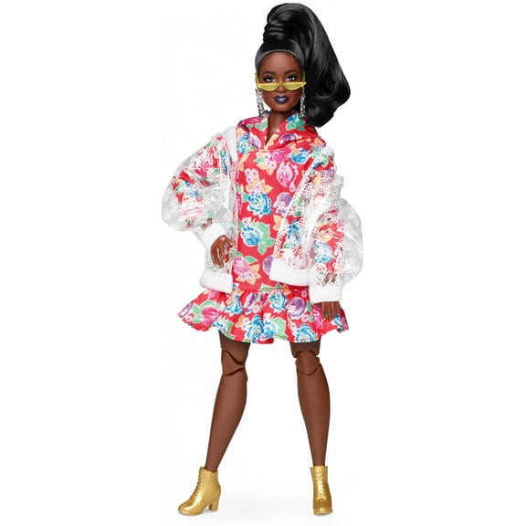 Barbie Bmr1959 - Clear Vinyl Bomber Jacket & Floral Hoodie Dress