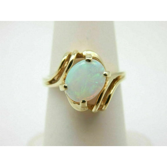 Attractive 3Ct Oval Cut Fire Opal Women's Solitaire Anniversary Gift Ring14k Yellow Gold Plated Silver