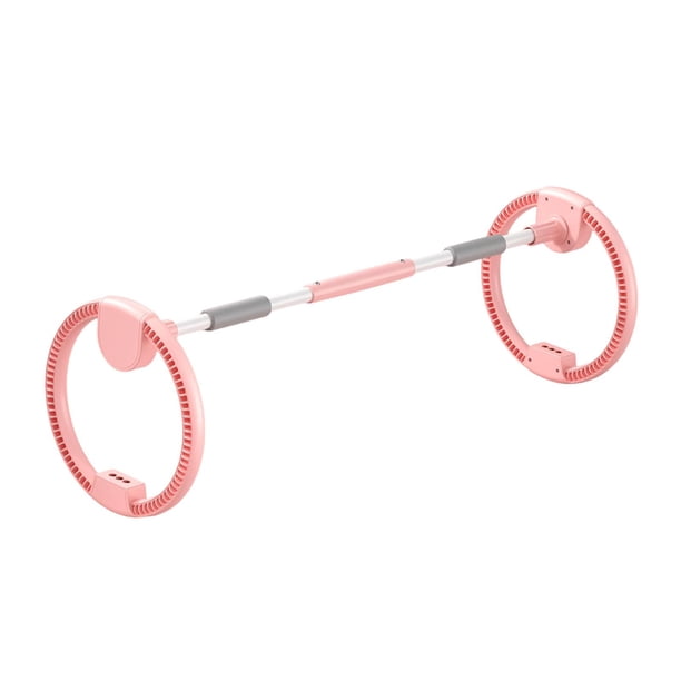 Aro de fitness, ejercitador ergonómico multifuncional portátil para hombres y mujeres, Rosa