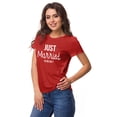 thumbnail image 1 of Inkdotpot T-Shirt Personnalisé pour Femmes Juste Mariés Annonce de Mariage Chemise-F1, 1 of 7