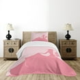 thumbnail image 4 of Ambesonne Pink Quilted Bedspread Set 2 Pcs, Pink Wedding Dress, Twin Size, Salmon and Pale Pink, 4 of 5