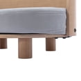 thumbnail image 4 of Yesfashion Dog Beds Washable Removable Cover Anti-Scratch Elevated Pet Sofa with Solid Wood Legs Bent Wood Back Velvet Cushion Comfortable Stain-Resistant Dog Couch Solid Wood Frame Pet Sofa, 4 of 7