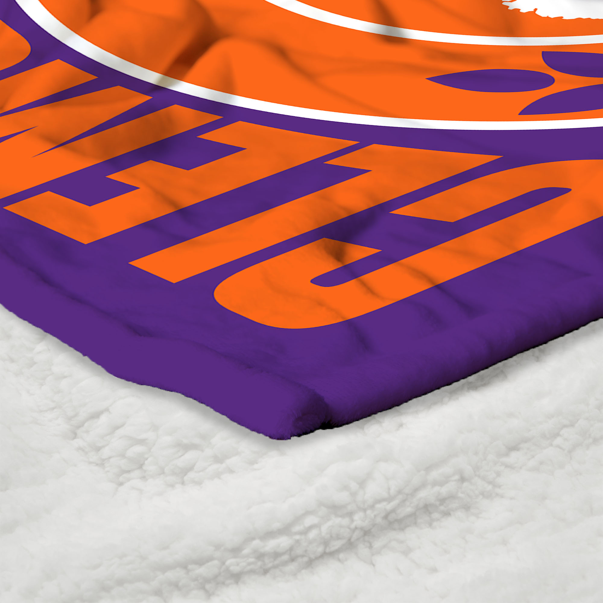 Clemson NCAA Apex Silk Touch Sherpa Throw 50x60 inches