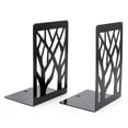 thumbnail image 5 of Sujetalibros con diseño de árbol para libros, sujetalibros modernos para estantes, tapón de metal resistente para libros/CD, estante decorativo para libros para el hogar, negro (2 piezas, ), 5 of 5