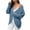 Dark Blue, variant on Cardigan Sweaters for Women Trendy Long Sleeve Open Front Jacquard Cover Ups Comfy Casual Loose Fit Fall Outwear