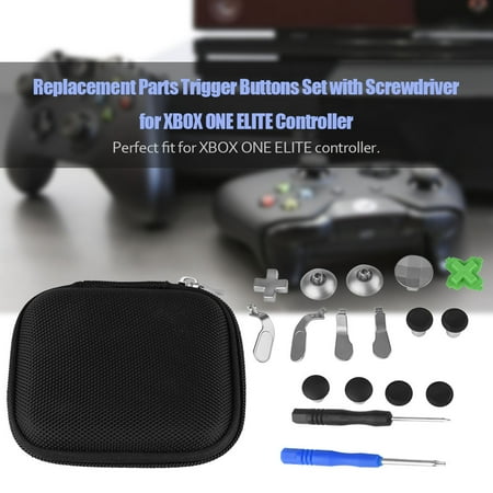 Trigger Set - 18 Pcs Replacement Parts Trigger Buttons Set with Screwdriver for XBOX ONE ELITE Controller,buttons for xbox one elite, replacement parts for xbox one elite controller