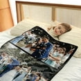 thumbnail image 5 of Personalised Blanket 76x100cm,Custom Blanket with Words Picture Collage Customized Blankets,Birthday Xmas Souvenir Gifts Personalized Throw for Father, Mom, Kids, Dogs, Friends or Lover, 5 of 6