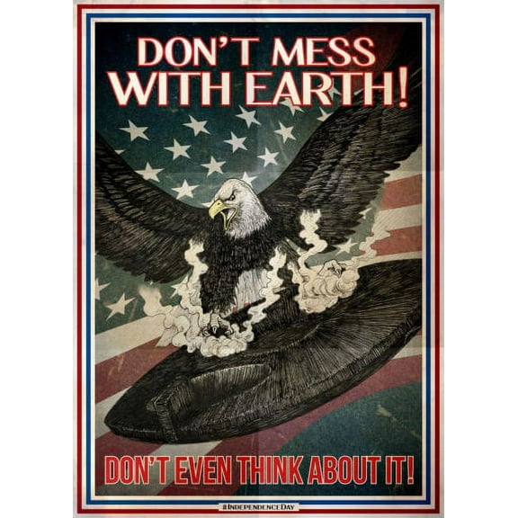 Independence Day Resurgence Propaganda Styled Poster Metal Sign Print 8x12 Square Adults Best Posters