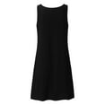 thumbnail image 3 of TAIAOJING Women's Bohemian Floral Printed Dress Casual O Neck Printing Vest Lace Sleeveless Swing A Line Beach Mini, 3 of 4