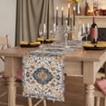 thumbnail image 2 of Boho Chic Ethnic Table Runner 70 Inches Long, Orange Blue Vintage Tribes Cotton Linen Table Runners Dresser Scarves, Decorative Fabric Tabletop Scarf Furniture Cover for Home Dinner Party 13"x70", 2 of 9