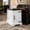White, variant on KavlSean 24" Farmhouse Barn Door End Table, Rustic Rectangular Sofa Side Table with Adjustable Storage Shelf, Modern Nightstand for Living Room, Bedroom, Oak