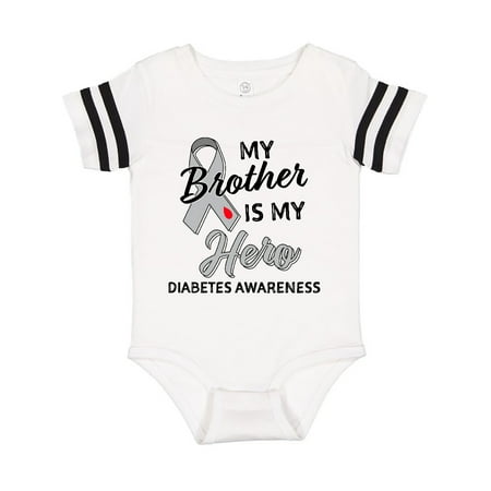 

Inktastic My Brother is My Hero- Diabetes Awareness Gift Baby Boy or Baby Girl Bodysuit