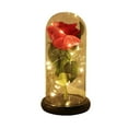 thumbnail image 2 of Enchanted Eternal Red Rose in Glass Dome w/ Fairy LED Light Valentine's Day Gift, 2 of 6