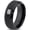 Black Bevel Tungsten, variant on Tungsten Colorado The Centennial State Band Ring 8mm Men Women Comfort Fit Black Dome Brushed Polished