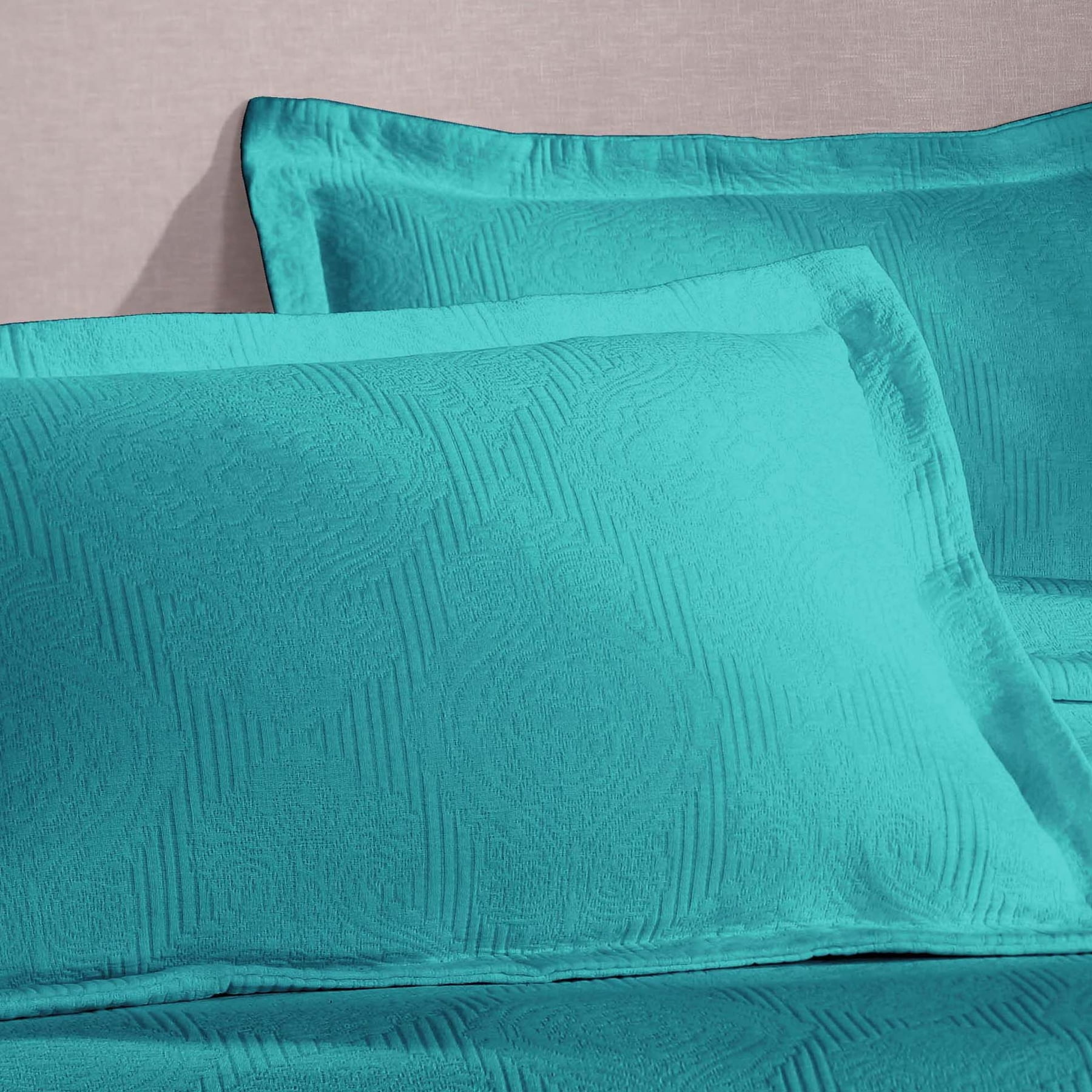 Superior 3-Piece Victory Cotton Matelasse Teal Bedspread Set, Full