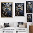 thumbnail image 4 of Designart " Nights Watcher Grey Owl II" Animals Floater Framed Wall Art Living Room, 4 of 7