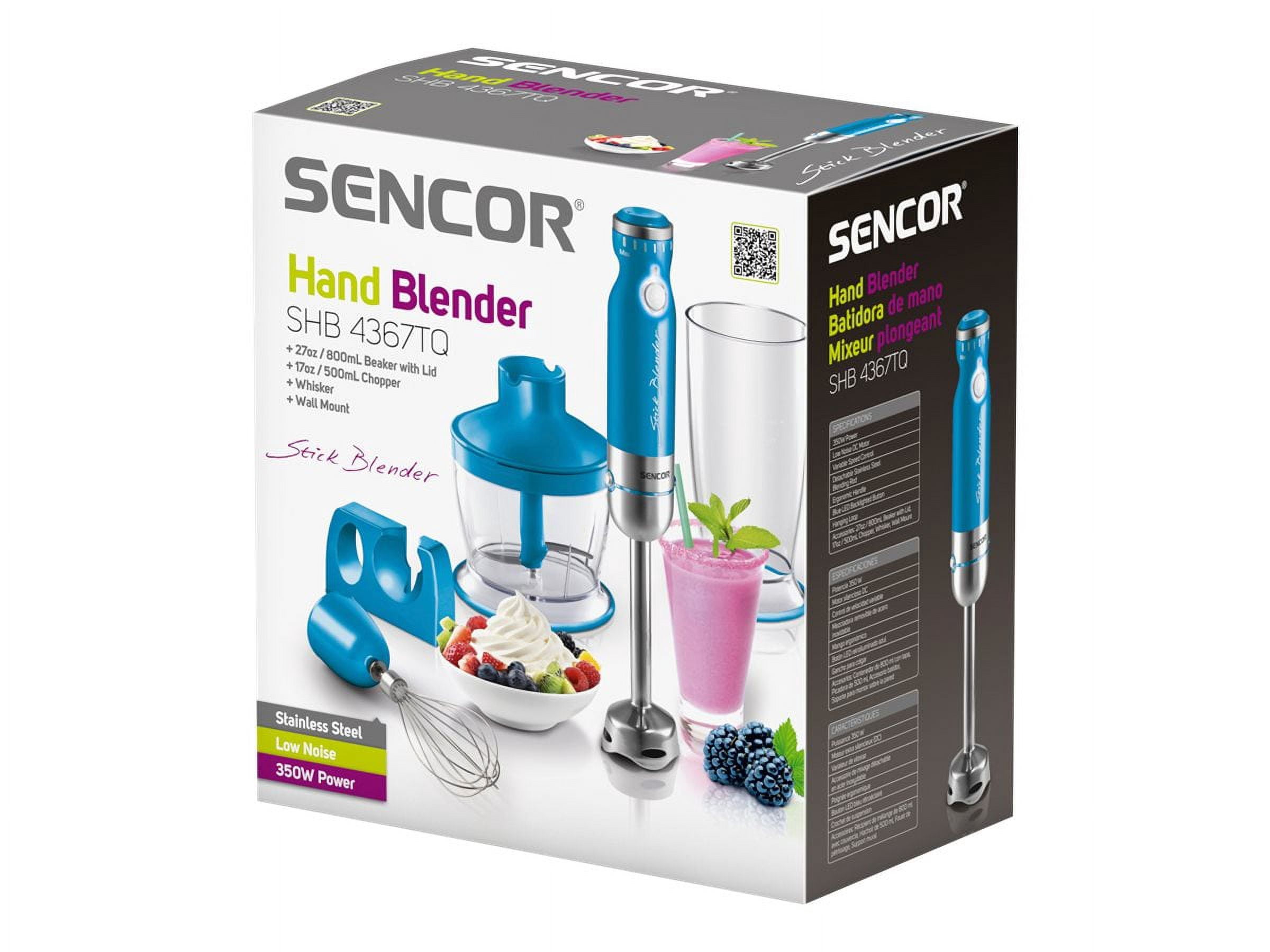 Sencor SHB4367TQ Stick Blender with Accessories, Turquoise