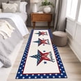 thumbnail image 4 of Independence Day 2'x6' Runner Rugs for Hallway Kitchen Bedside Non Slip, 4th of July Patriotic Star Blue Red Flag Entryway Rug Runners with Rubber Backing, Long Carpet Runner for Laundry Room, 4 of 8